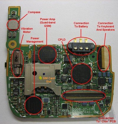 T-Mobile G1 - Main PCB - Front