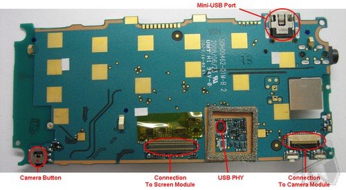 Sony Ericsson XPERIA X1 - PCB Front